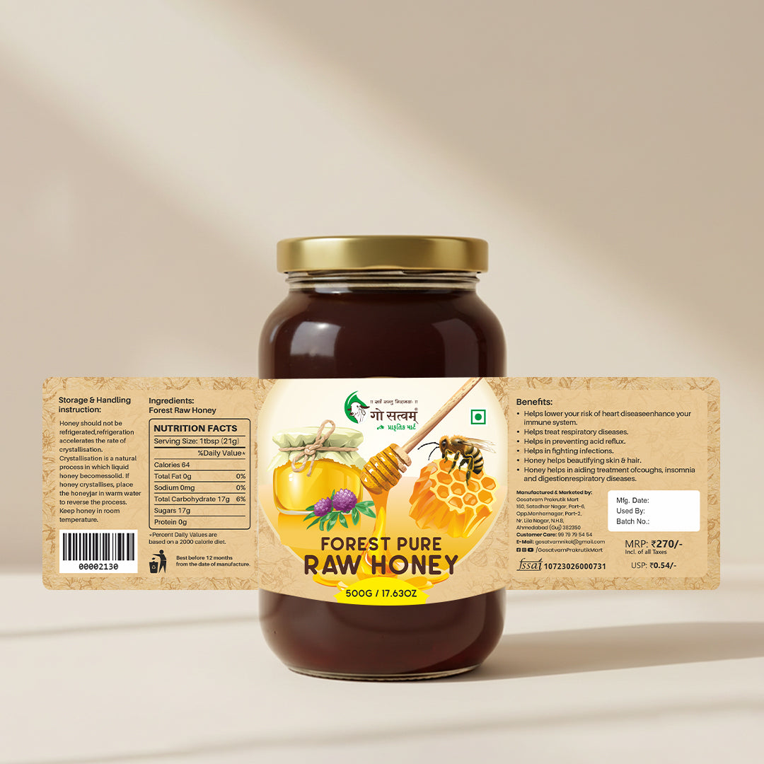 Wild Forest Pure Raw Honey 500 GM