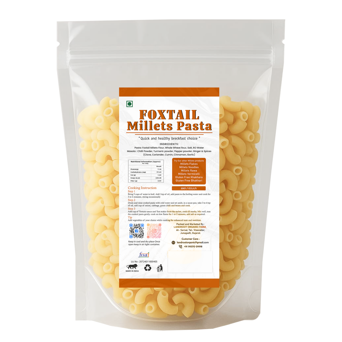 Foxtail Millets Pasta