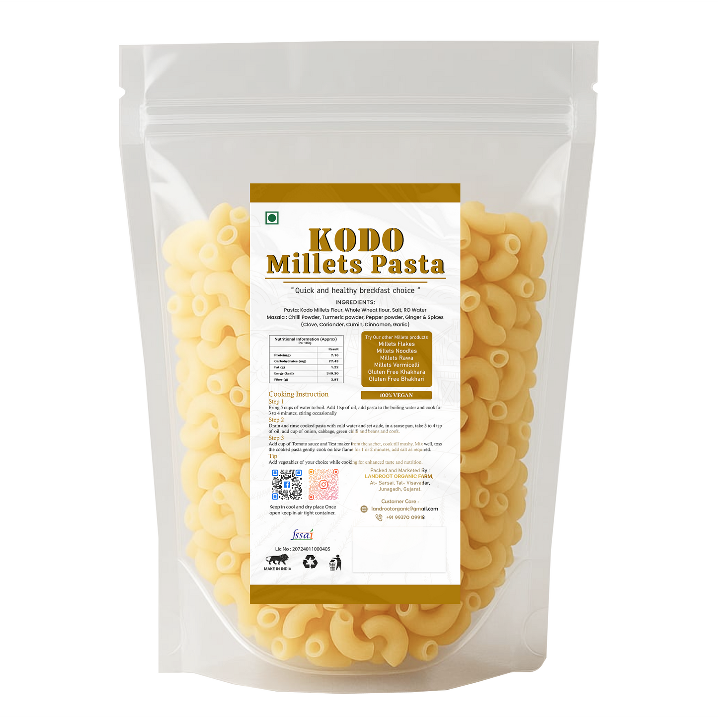 Kodo Millets Pasta