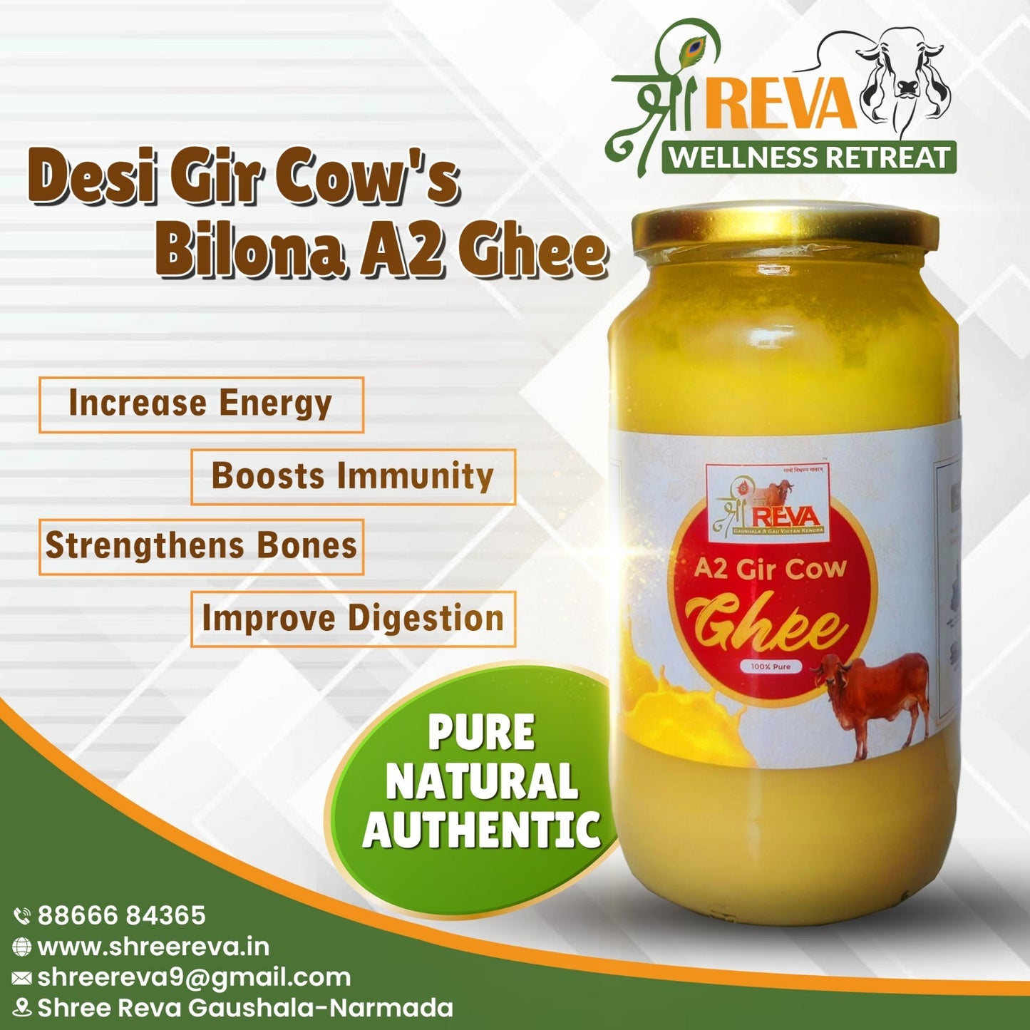 Gir Cow's A2 Ghee