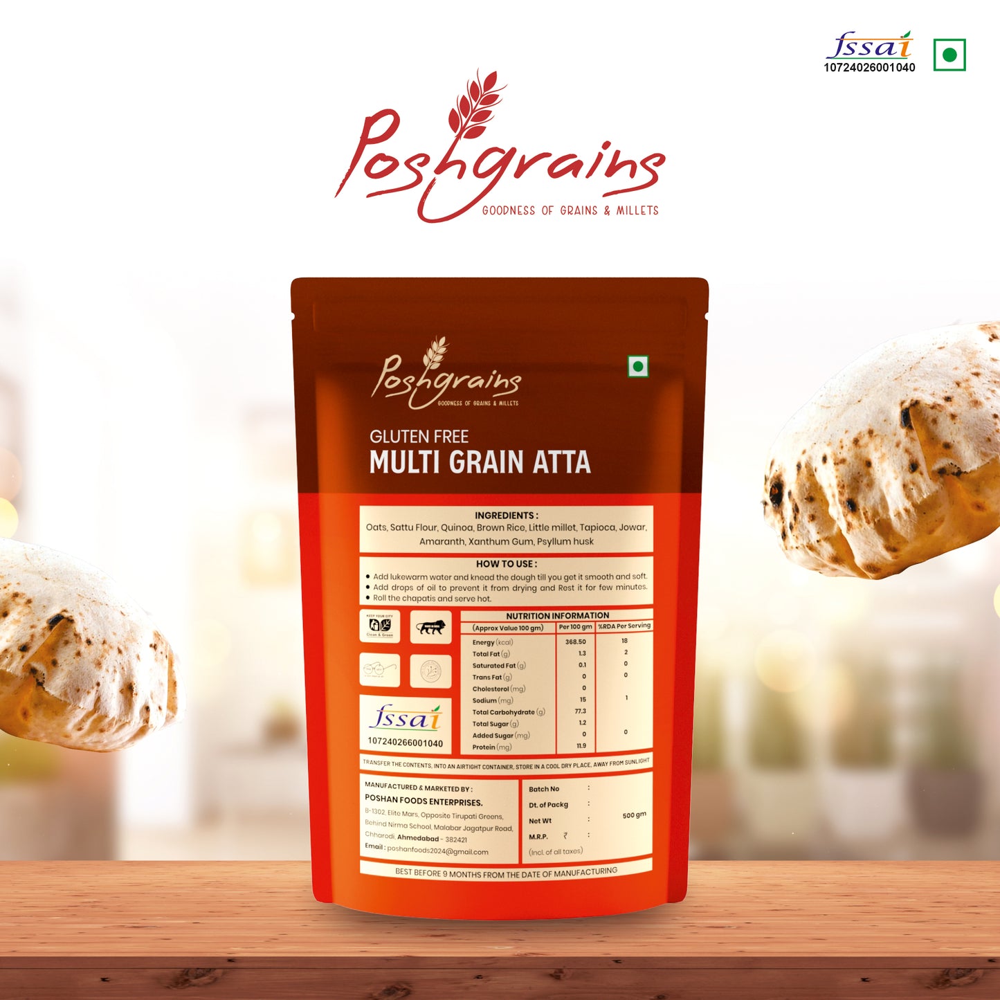 Gluten Free Multi Grain Atta