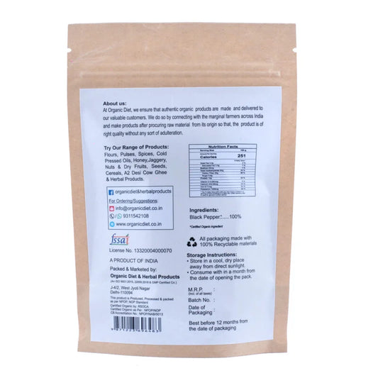 Organic Black Pepper(Kali Mirch)