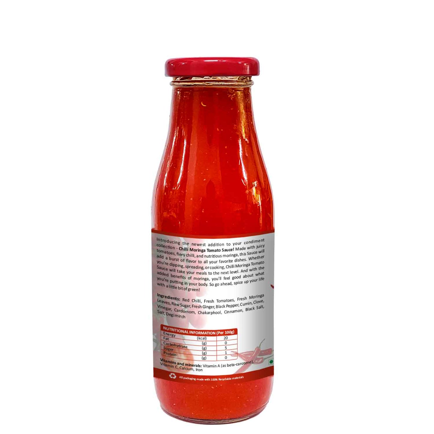 Organic Chilli Moringa Tomato Sauce