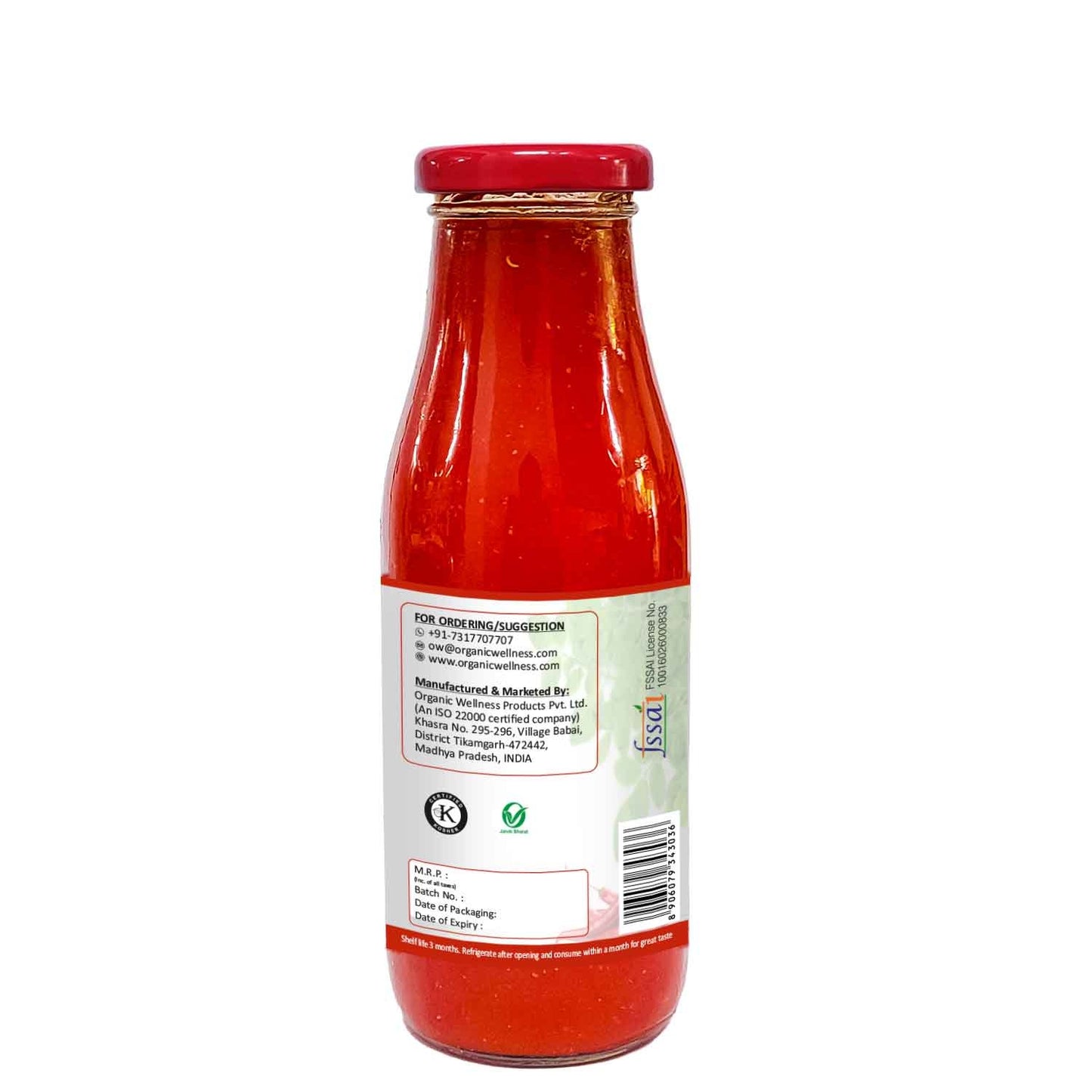 Organic Chilli Moringa Tomato Sauce