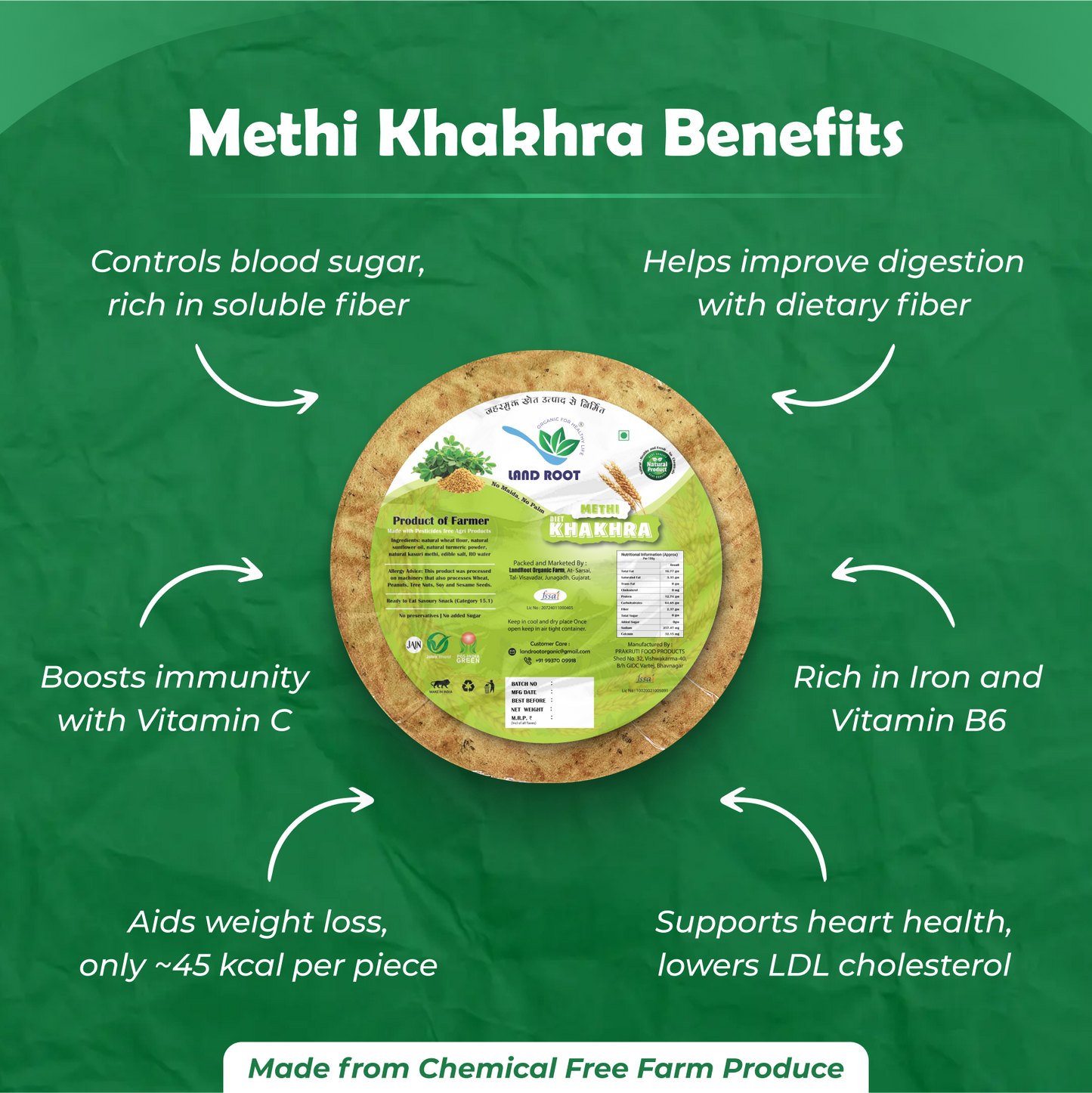Organic Methi Khakhra