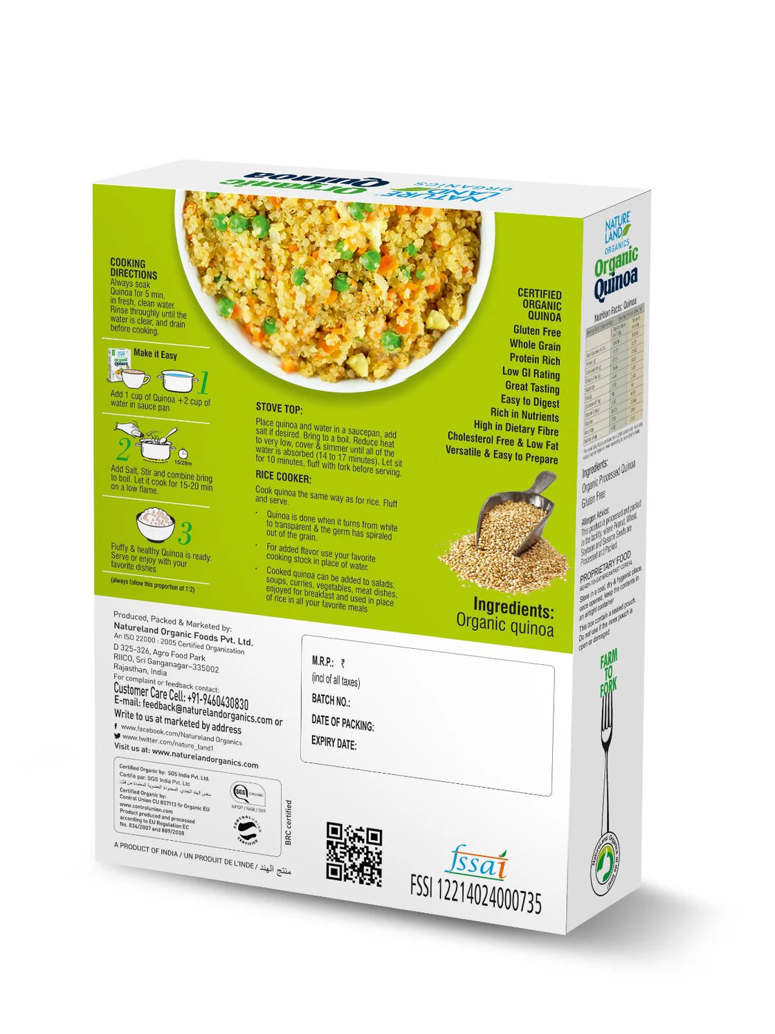 Organic Quinoa 500 Gm