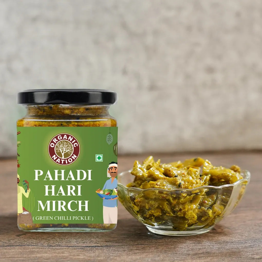 Organic PAHADI HARI MIRCH (Green Chilli Pickle)