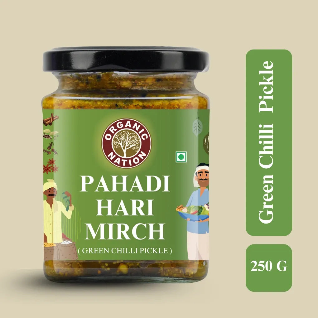 Organic PAHADI HARI MIRCH (Green Chilli Pickle)
