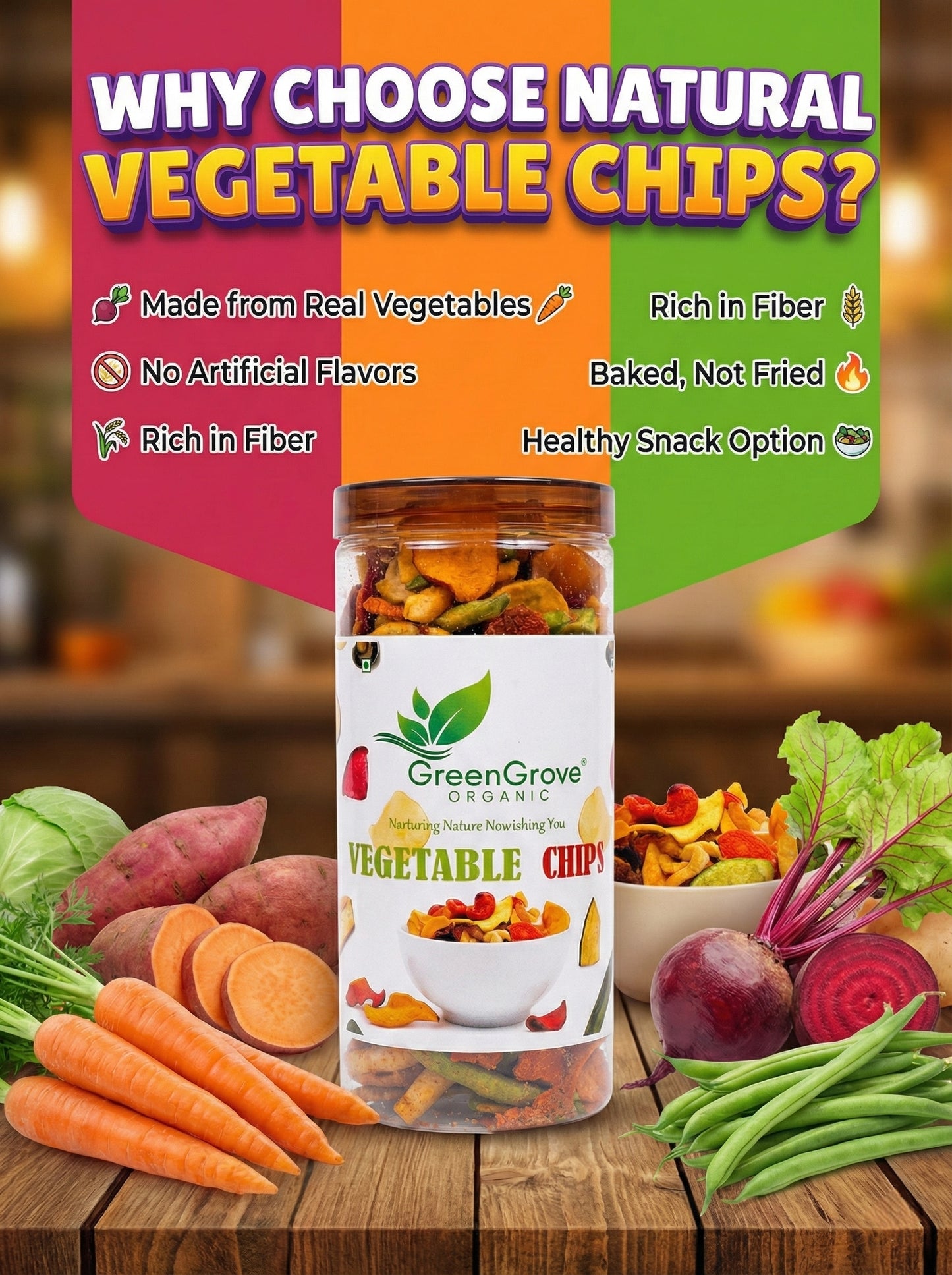 GreenGrove Organic Mix Vegetable Chips