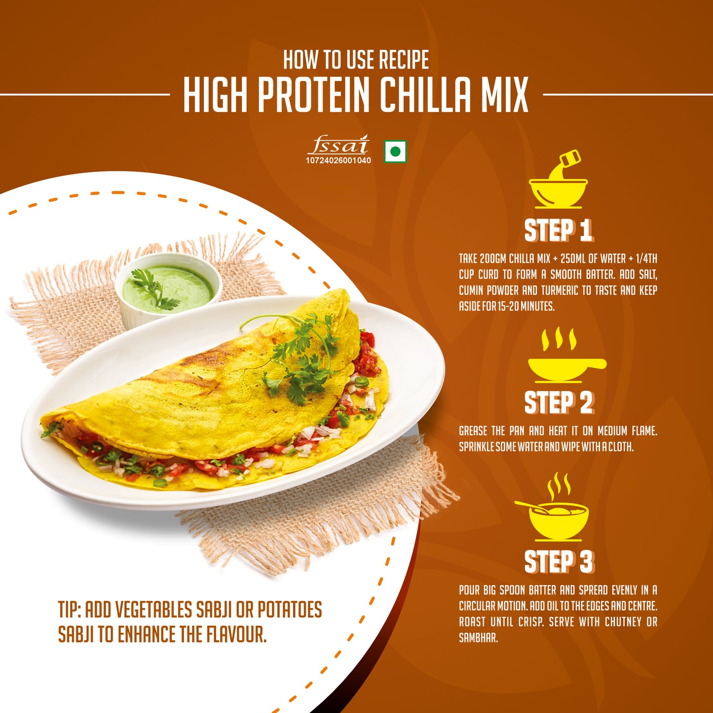 High Protein Chilla Mix