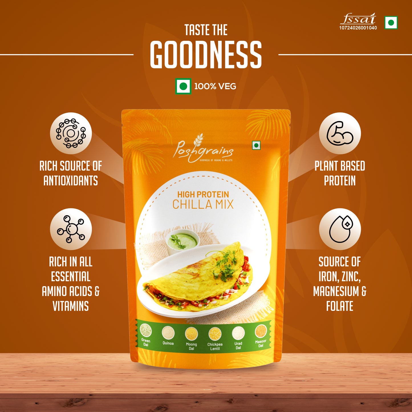 High Protein Chilla Mix