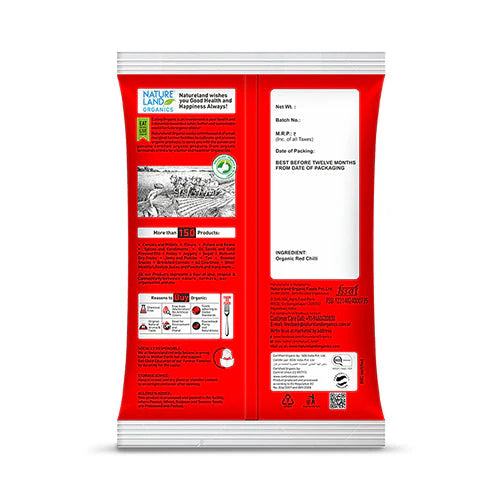 Organic Red Chilli Whole 50 Gm