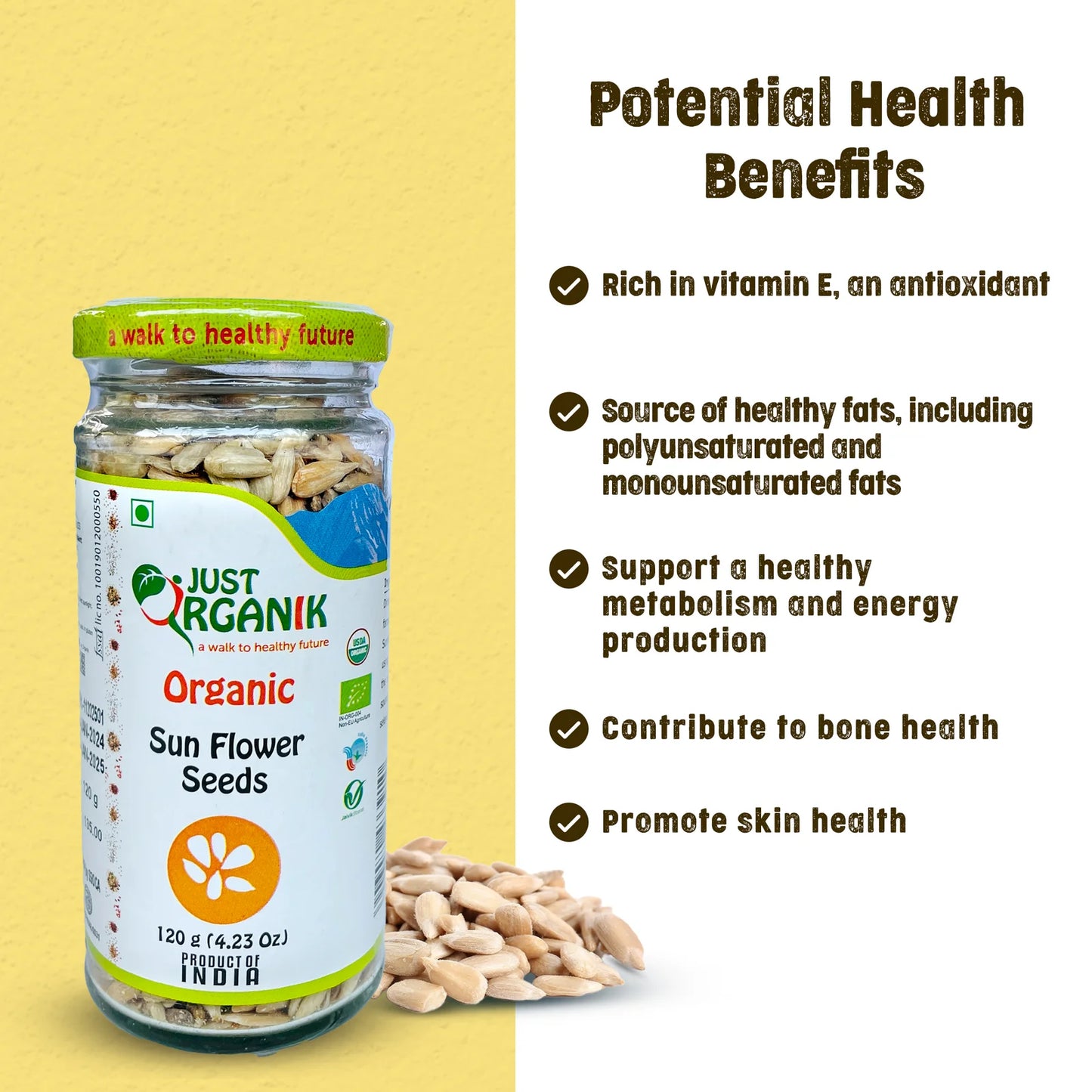 Organic Sunflower Seeds (Surajmukhi Ke Beej)
