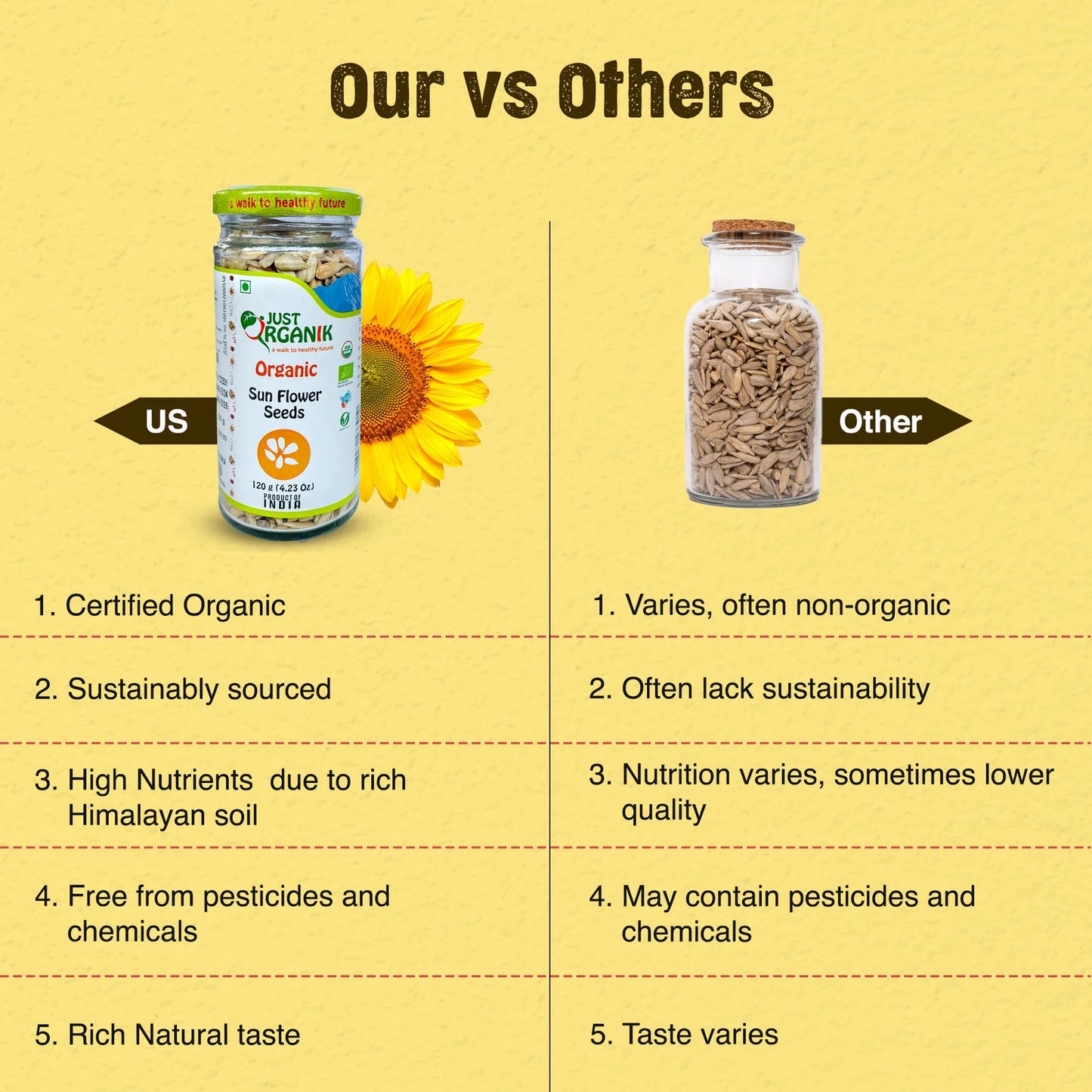 Organic Sunflower Seeds (Surajmukhi Ke Beej)