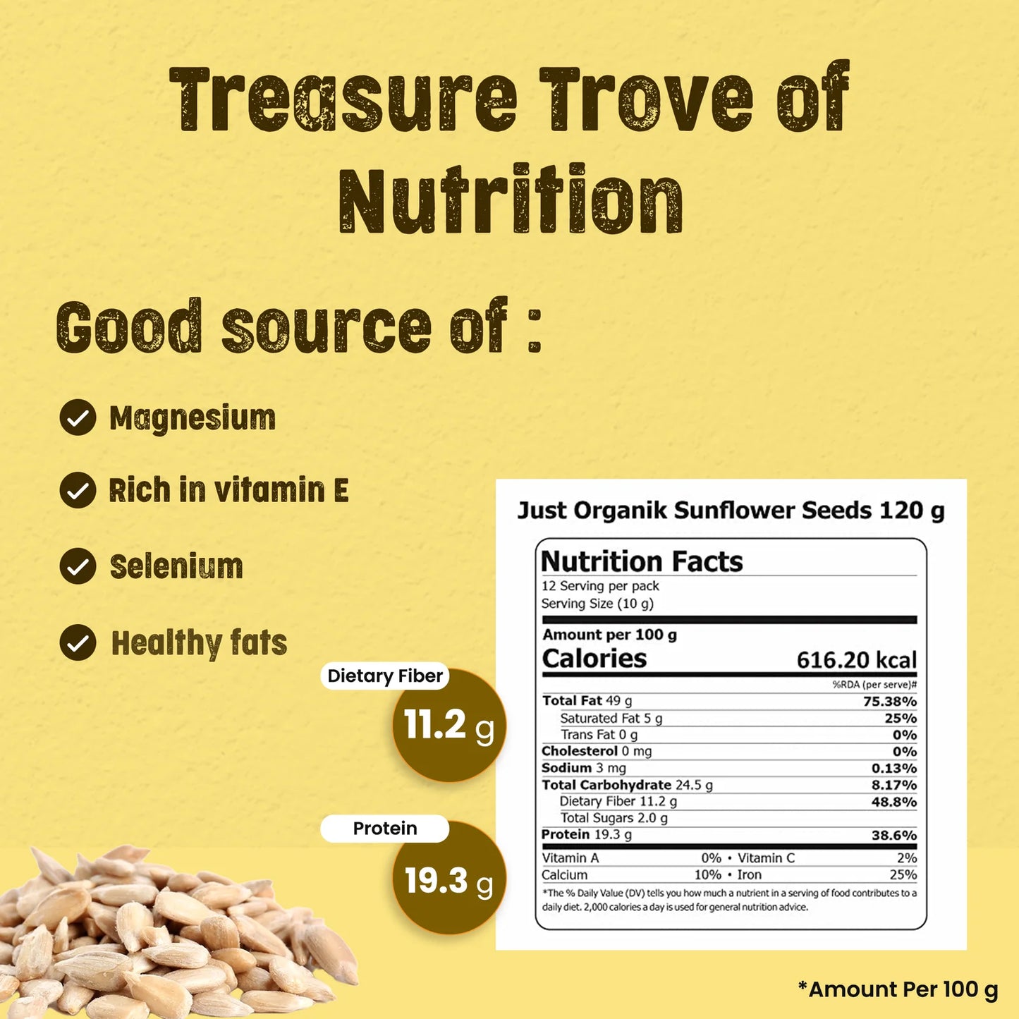 Organic Sunflower Seeds (Surajmukhi Ke Beej)