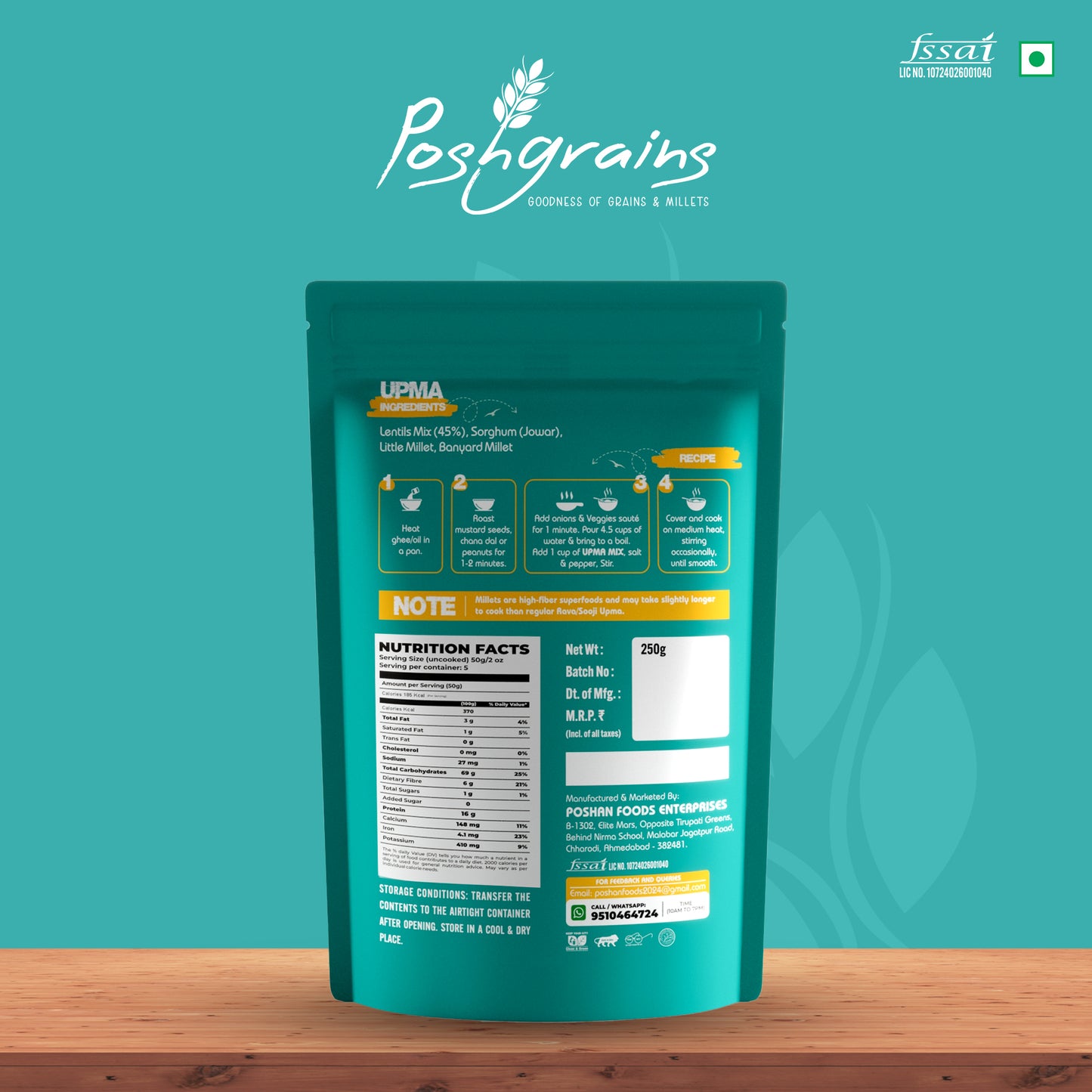 High Protein Millet Mix Upma