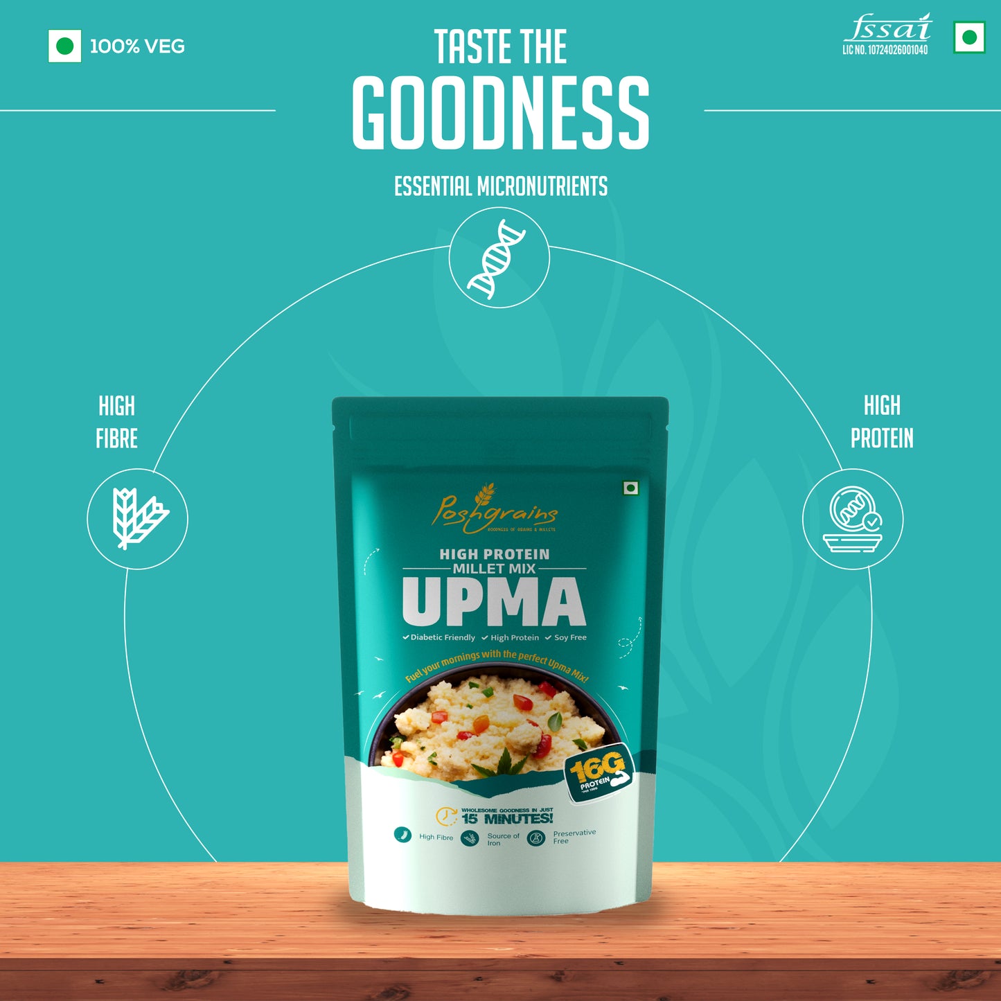 High Protein Millet Mix Upma