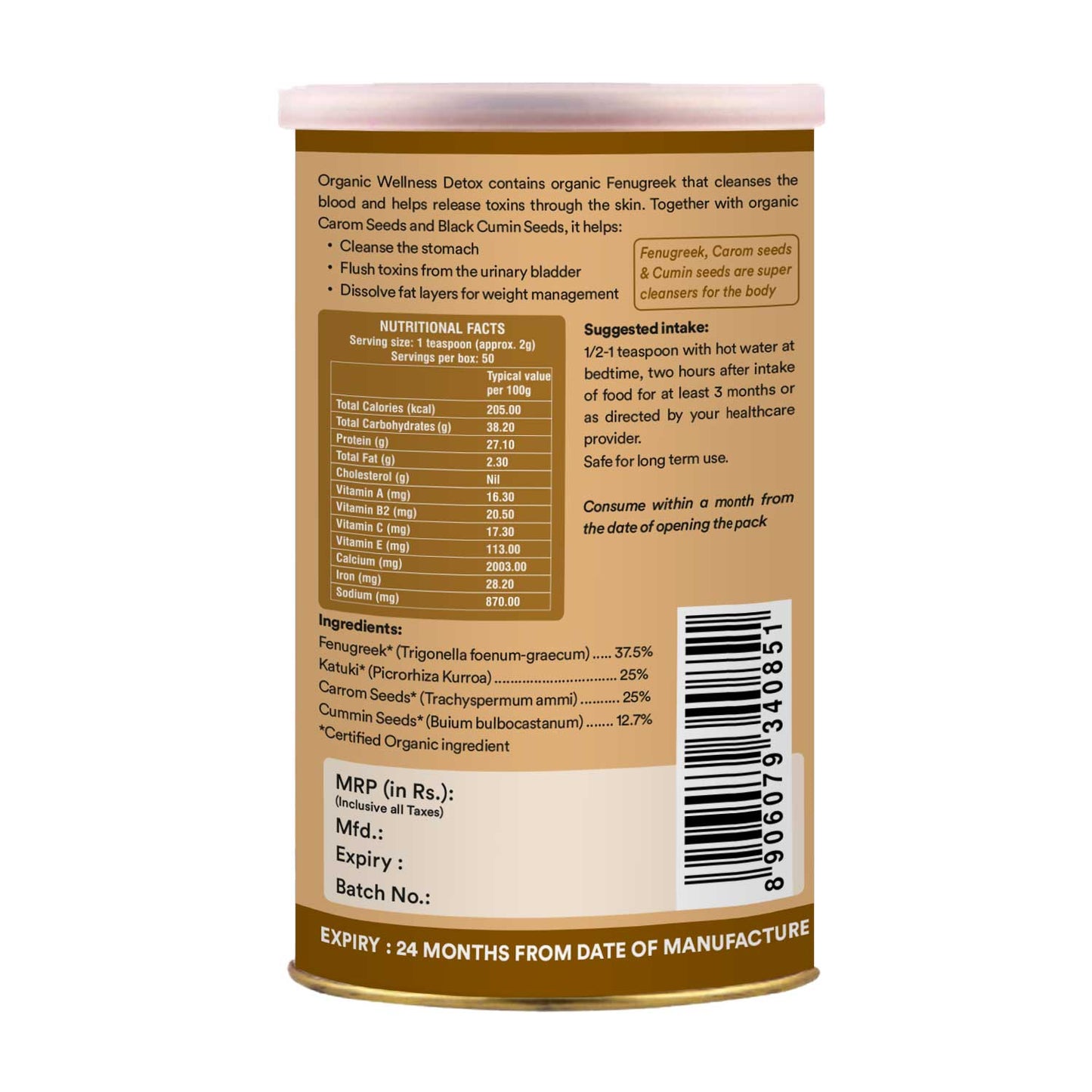 Organic Wellness Detox Powder