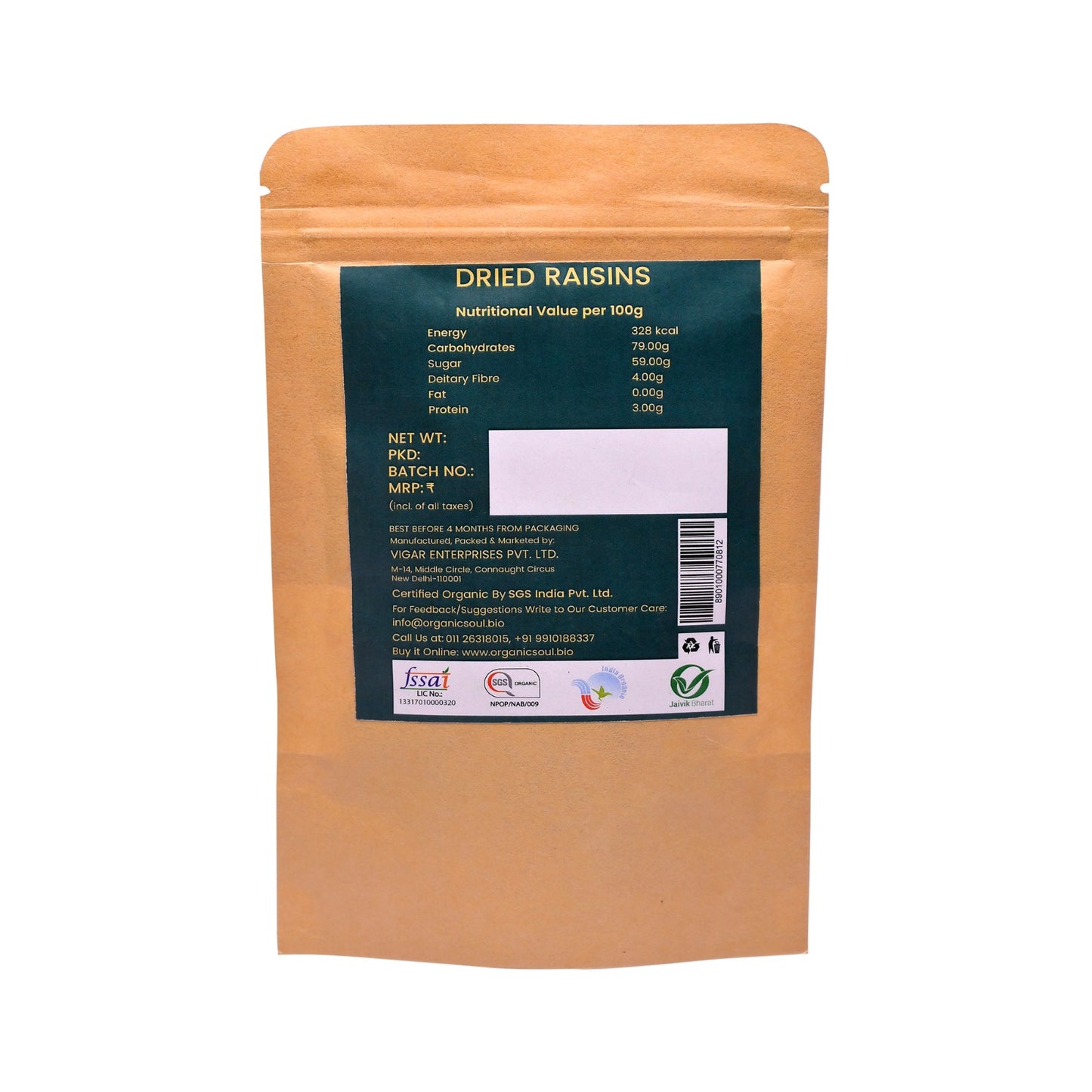 Organic Raisin (Kishmish)