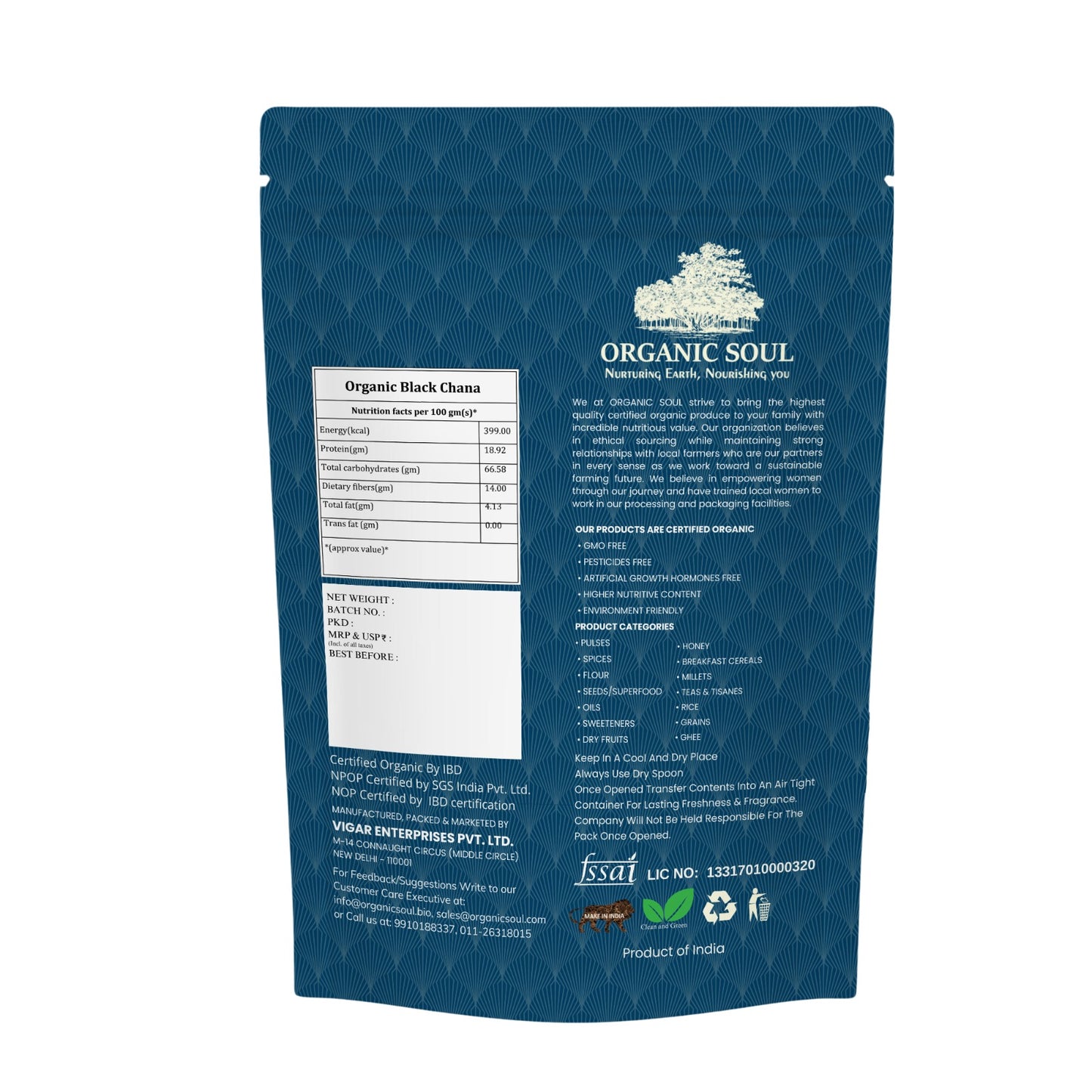 Organic Black (Kala) Chana