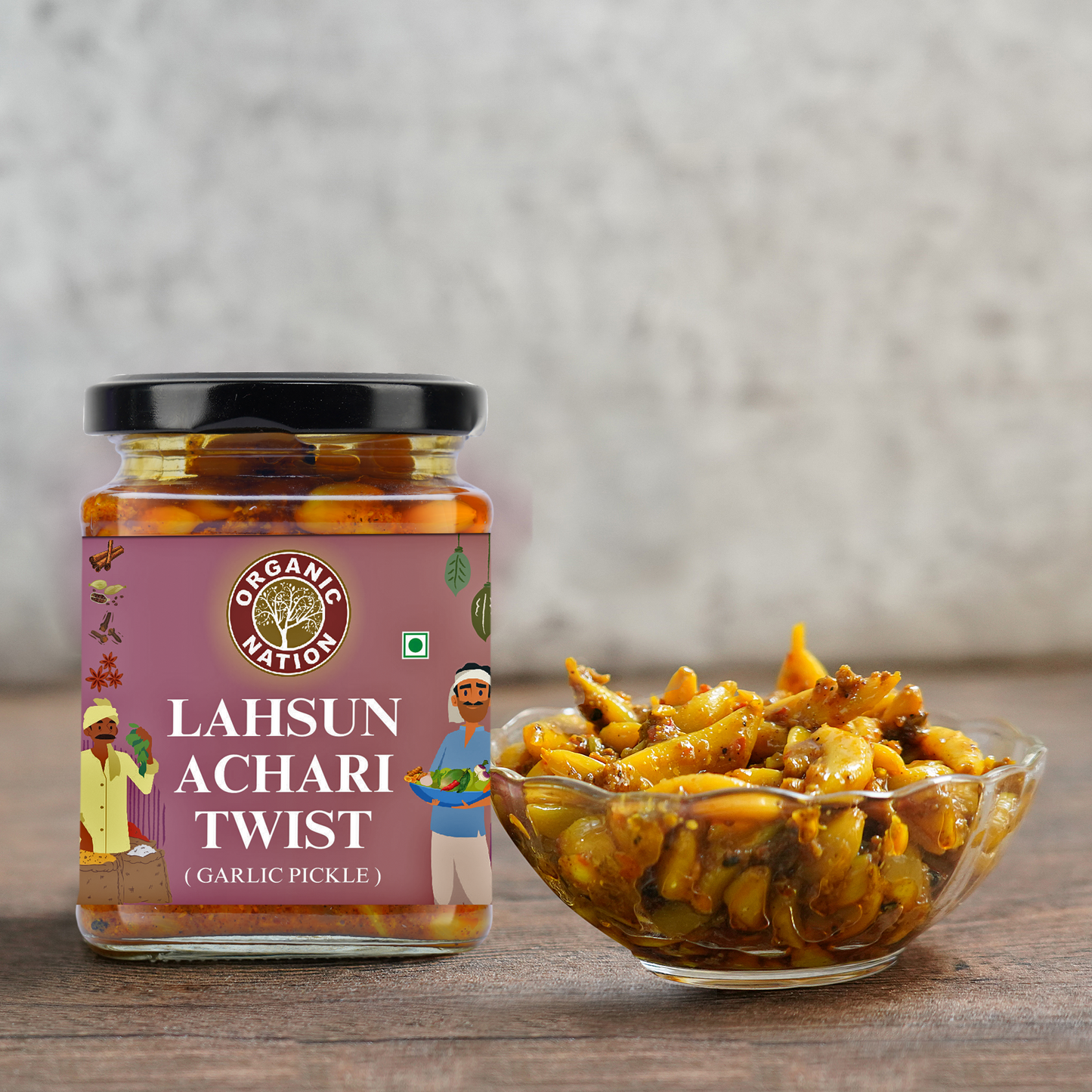 LAHSUN ACHARI TWIST (Garlic Pickle)