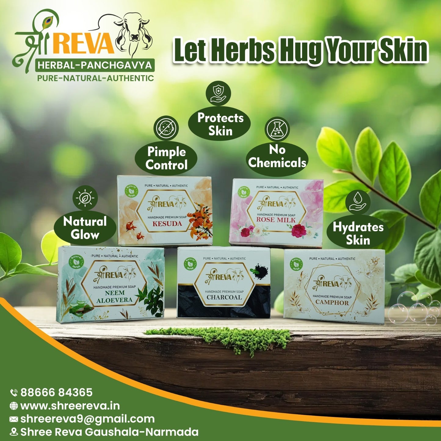 Shree Reva Herbal Handmade Soap - Rose