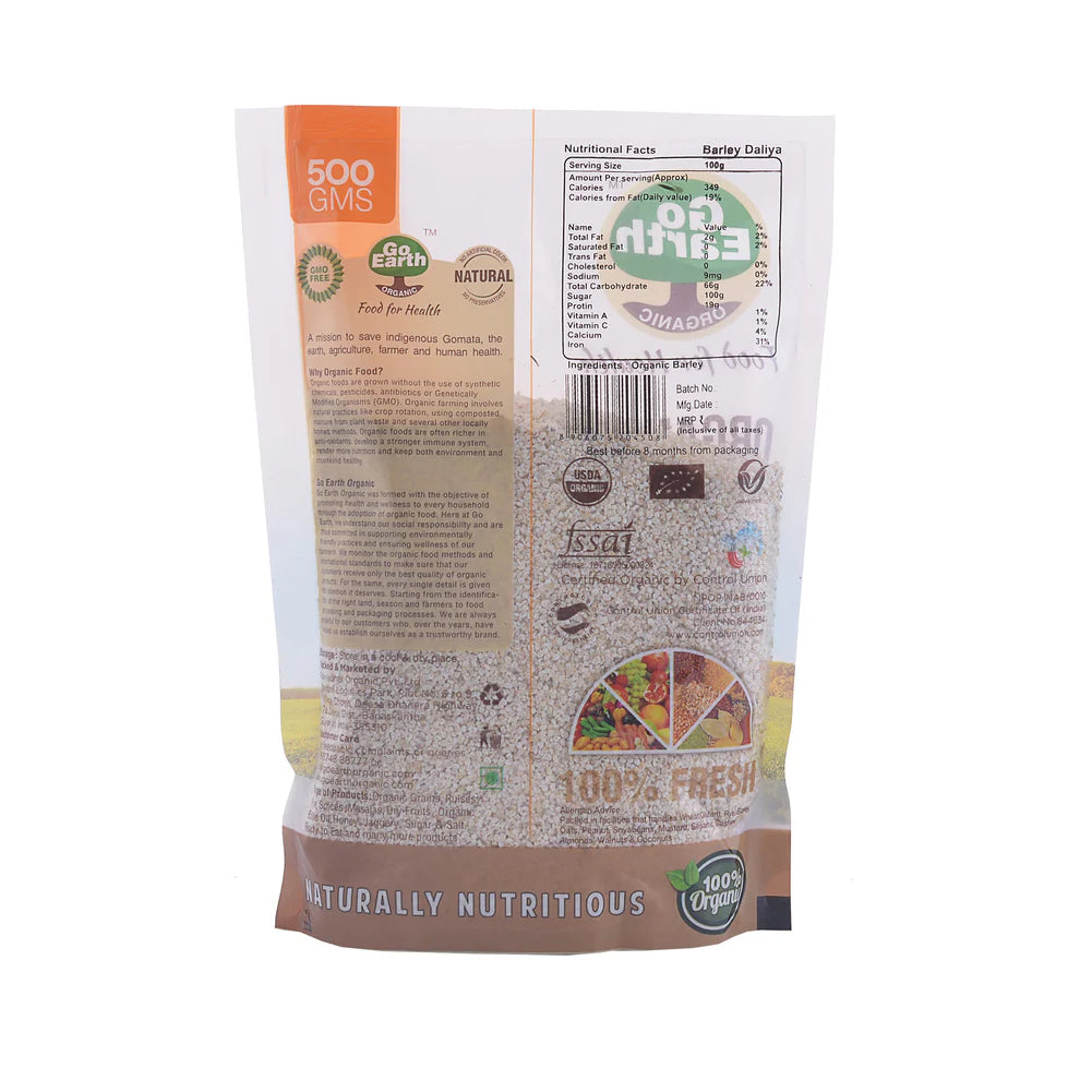 Organic Barley Daliya 500 GM