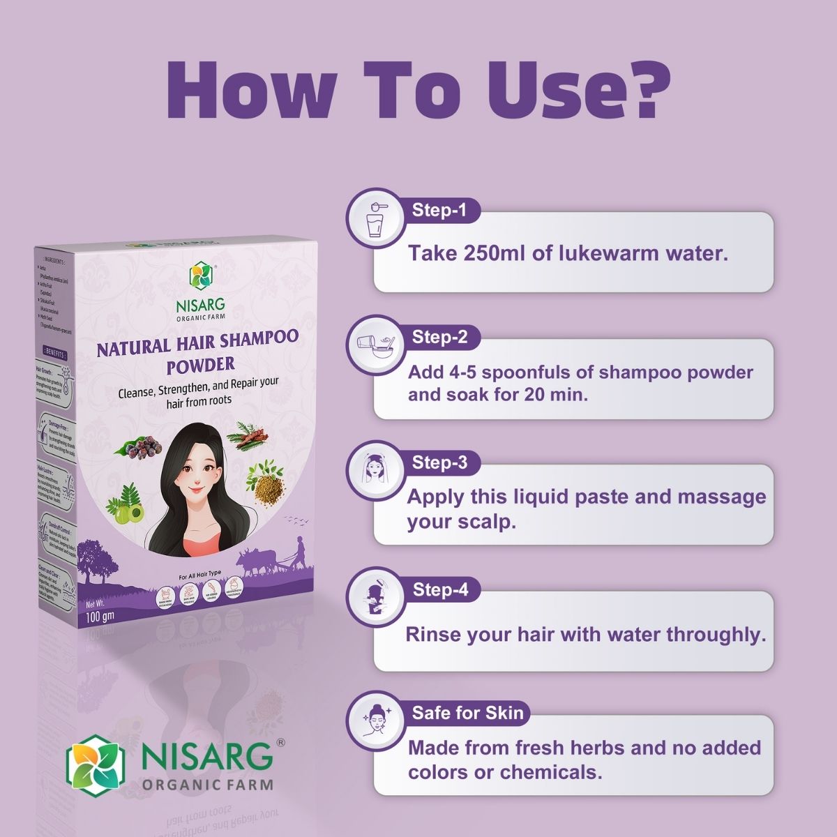 Natural Hair Shampoo Powder