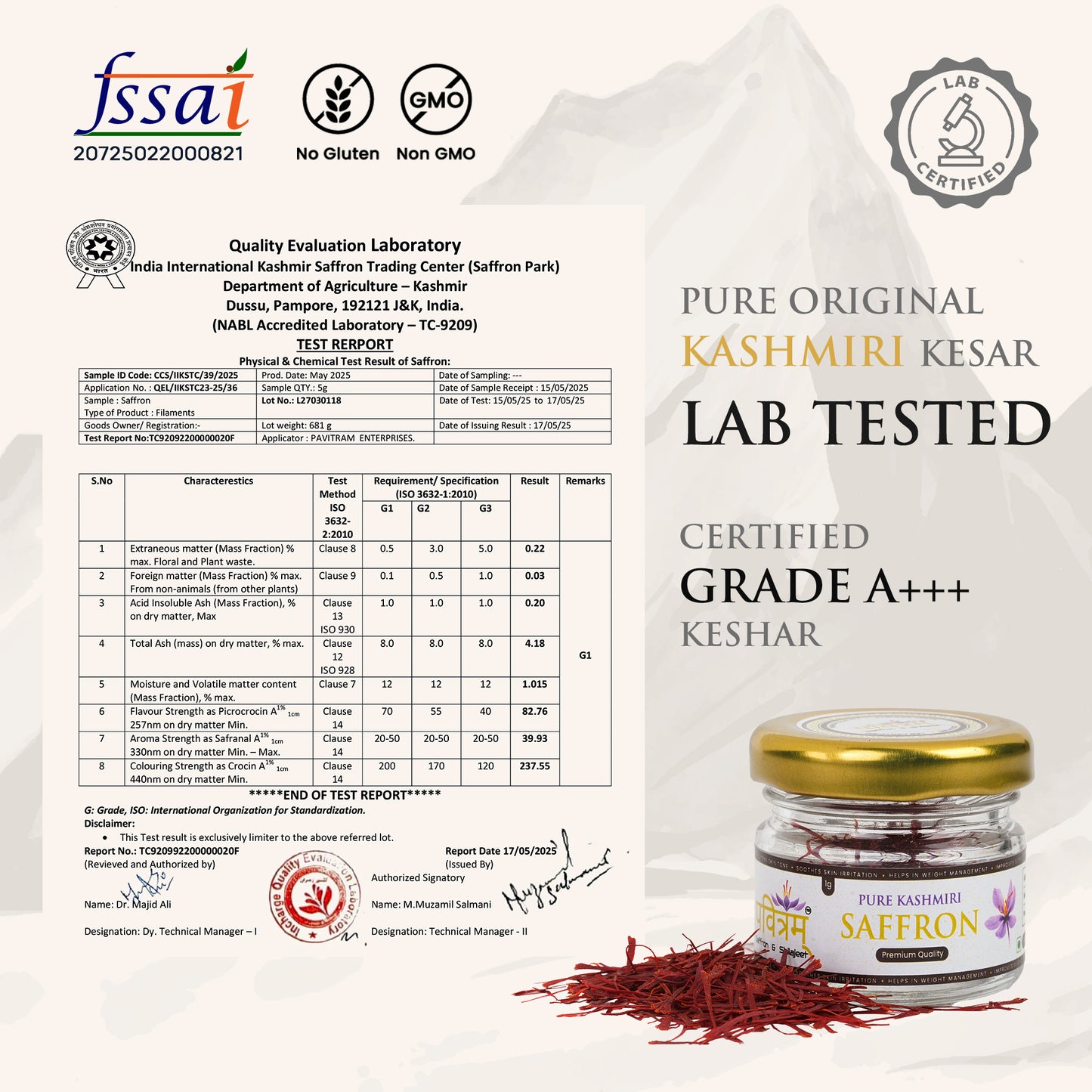 Kashmiri Mongra Saffron Grade "A"