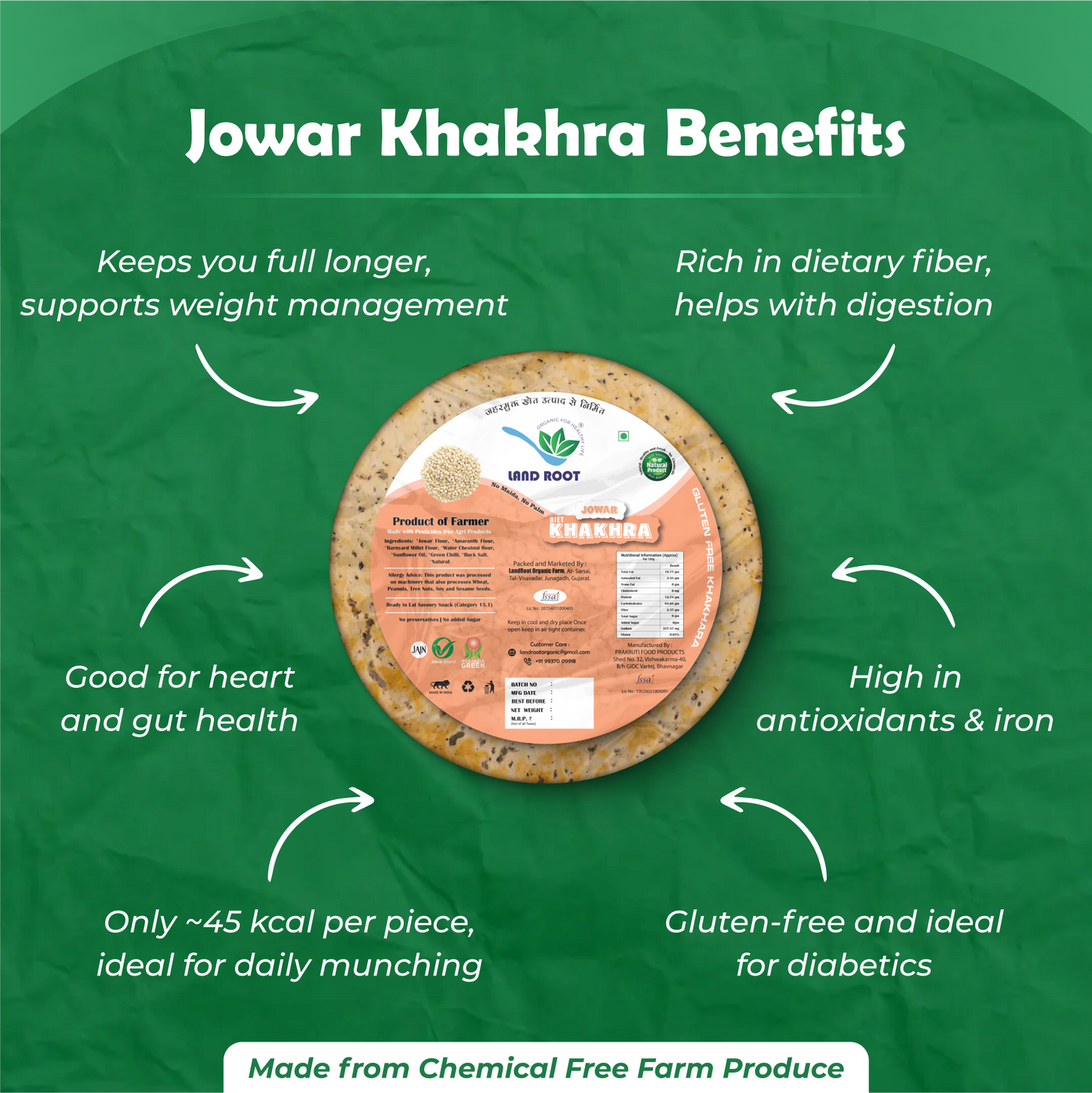 Organic Gluten Free Jowar Khakhra