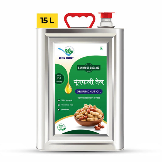 LandRoot Organic High Oleic Acid Groundnut Oil 15 Ltr