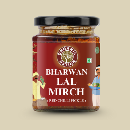BHARWAN LAL MIRCH (Stuffed Red Chilli Pickle)