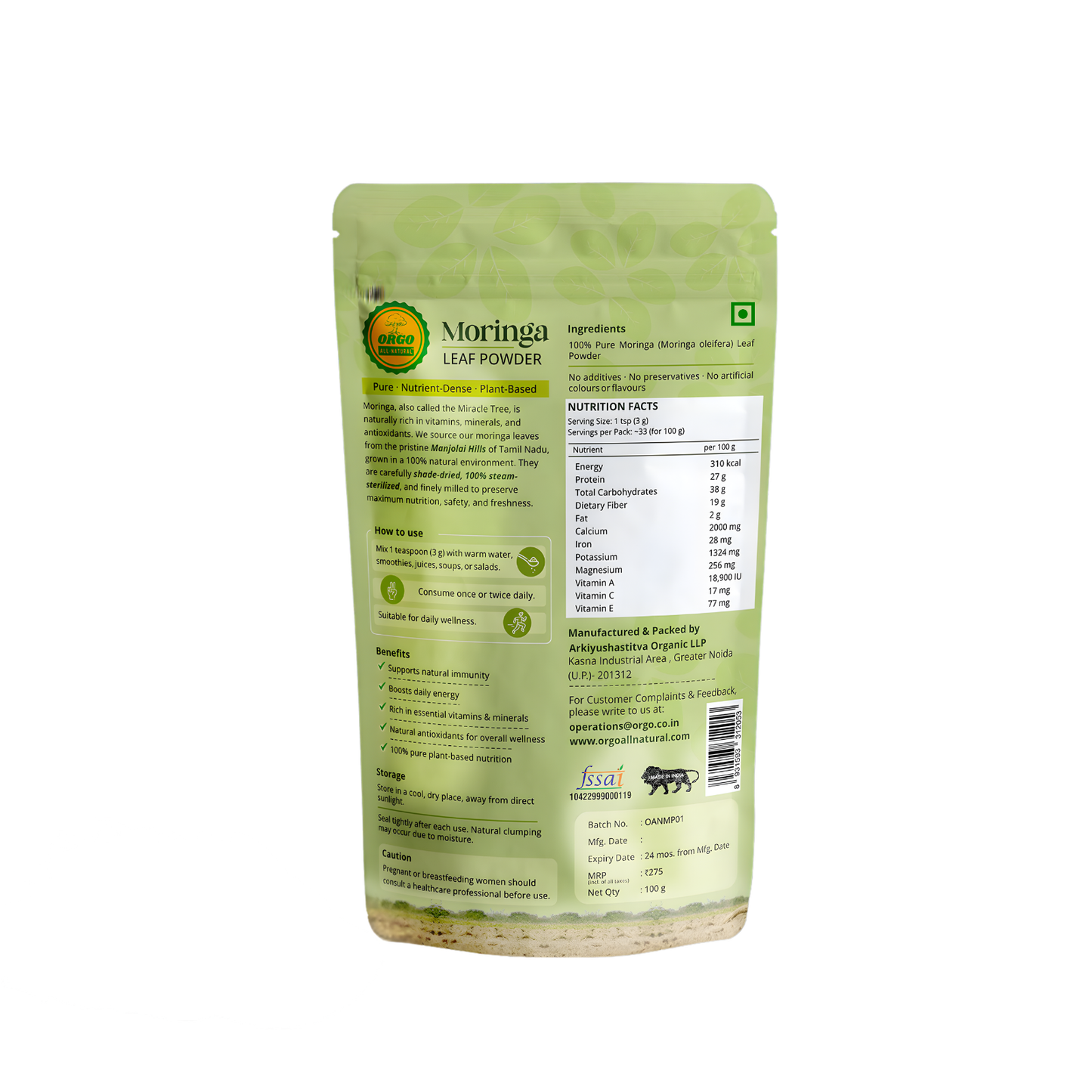Orgo All-Natural Moringa Powder