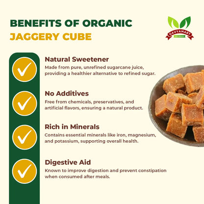 Gavyamart Organic Pure Chemical Free Gur Jaggery Cube