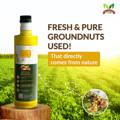 Wood Pressed Groundnut Oil