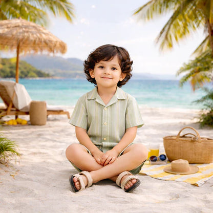 Modern Summer Cord Set for Boys – Soft & Breathable