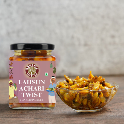 LAHSUN ACHARI TWIST (Garlic Pickle)