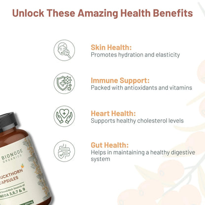 Bionode Organic Sea Buckthorn Oil Capsules