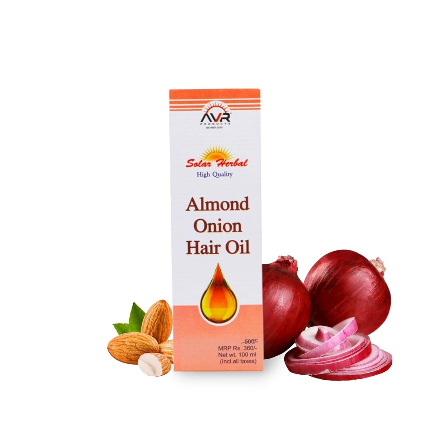 AVR Solar Herbal Almond Onion Hair Oil, 100 ml