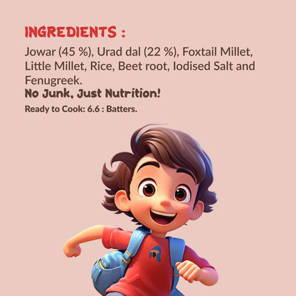 Kiddoz Kitchen Multi Millet Beetroot Dosa Mix