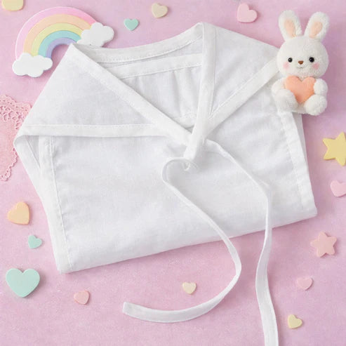 Embroidered Premium Cotton Baby Jhabla with 2 Nappies | For Newborn Boys & Girls