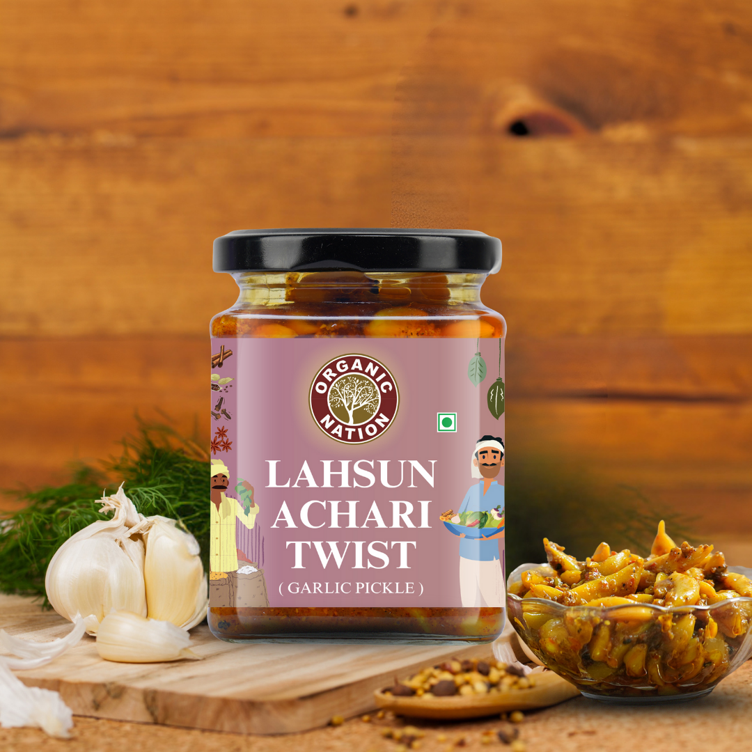 LAHSUN ACHARI TWIST (Garlic Pickle)
