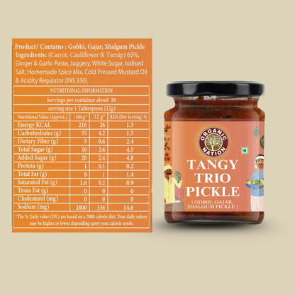 TANGY TRIO PICKLE (Khatta Meetha Pickle)