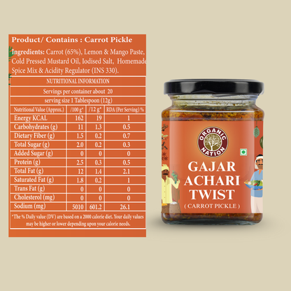 GAJAR ACHARI TWIST (Carrot Pickle)