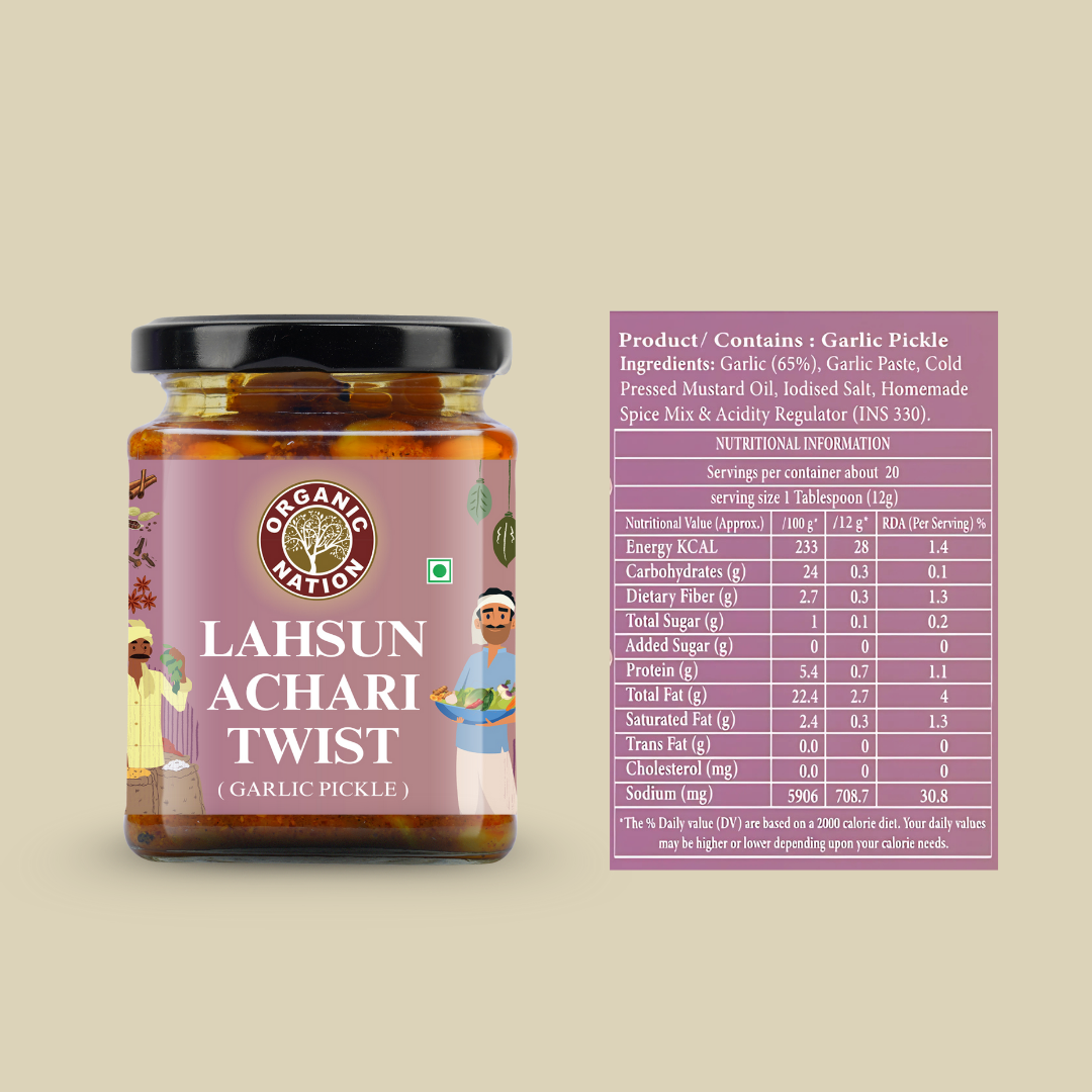 LAHSUN ACHARI TWIST (Garlic Pickle)