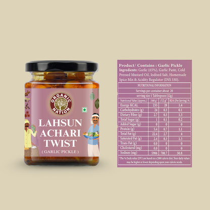 LAHSUN ACHARI TWIST (Garlic Pickle)