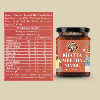 KHATTA MEETHA NIMBU (Sweet Lemon Pickle)