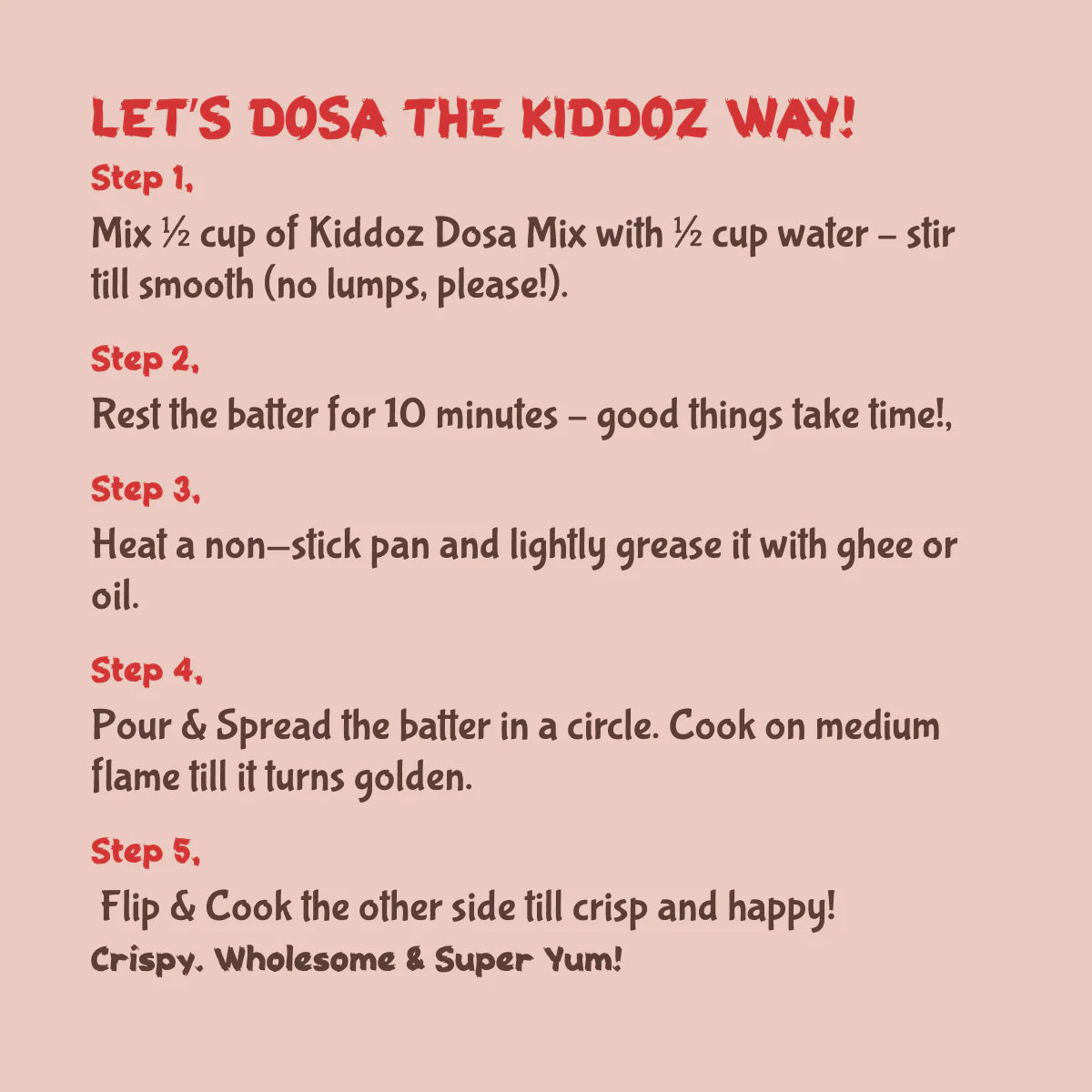 Kiddoz Kitchen Multi Millet Beetroot Dosa Mix