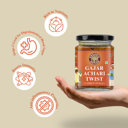 GAJAR ACHARI TWIST (Carrot Pickle)