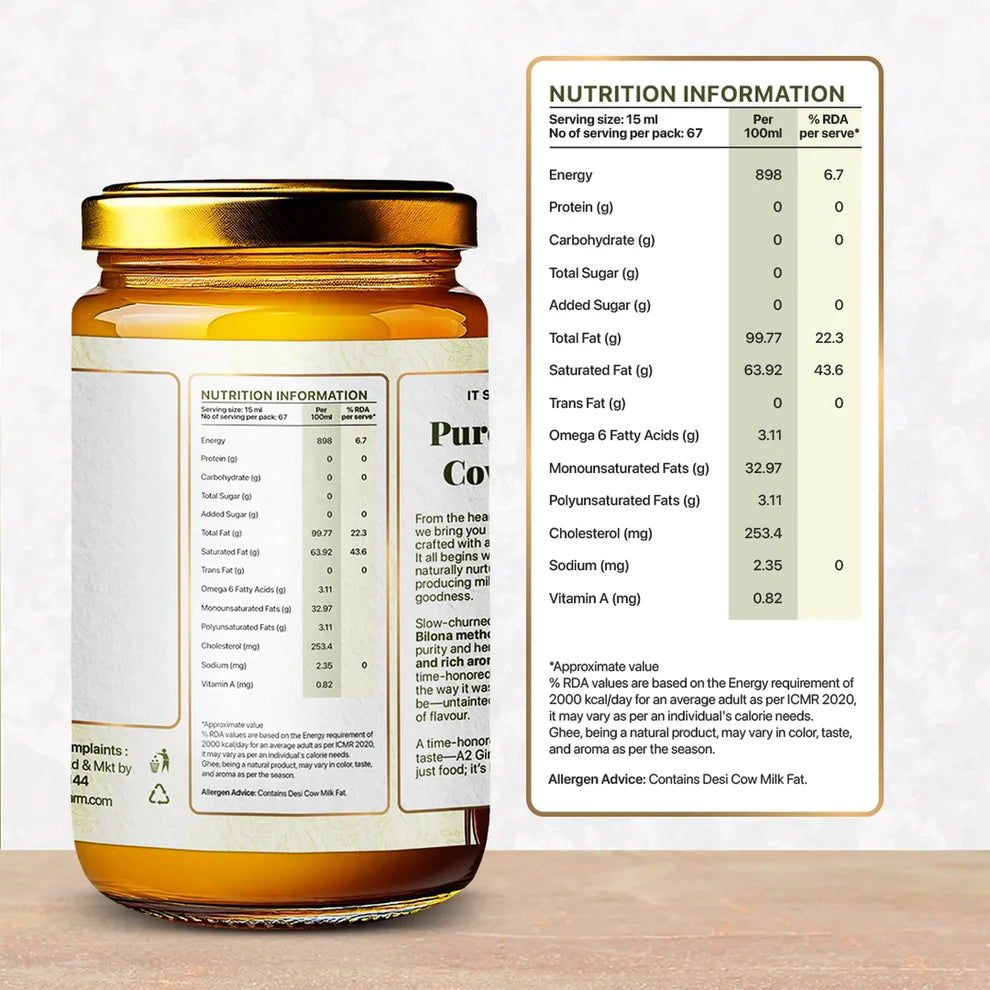 Organic A2 Gir Cow Ghee